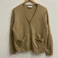 【R253】 LACOSTE ウール カーディガン サイズ38 ブラウン