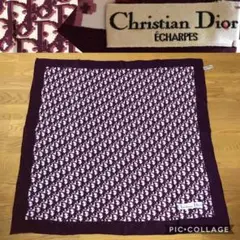 国内正規品 ディオール ビンテージ 総ロゴ トロッター柄 シルクスカーフ