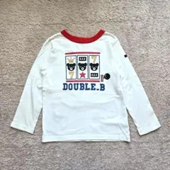 ​ミキハウス ダブルビー ロンT 120 スロット柄 クマ 乗り物 男の子 長袖