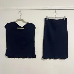 ナチュラルビューティーベーシック　ネイビー セットアップ Mサイズ