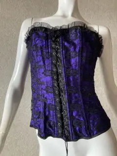 レースアップビスチェ　コルセット　Y2K　平成ギャル　パンクロック　ゴスロリ