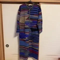 MORIOKA SACHIKO カーディガンとスカートセット絹100% 森岡幸子モリオカサチコ ニットロングカーディガン