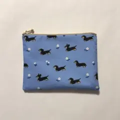 ダックスフンド☆ポーチ ☆水色 新品 ポーチ ダックスフンド - メルカリ