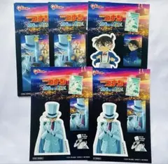 名探偵コナン 100万ドルの五稜星 スマホステッカー コナン 怪盗キッド　5点