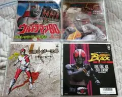 特撮　ウルトラマン　仮面ライダー　EPレコード4枚セット　BLACK