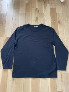 UNIQLO U ブラック 長袖Tシャツ XL スーピマコットンT