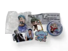 BTS TinyTAN BT21 プラプラマスコット すわらせ隊 缶バッジ RM