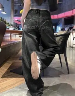 DAZYラインストーン付 デニムパンツ