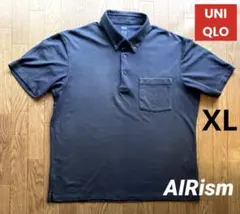 UNIQLO AIRism ポロシャツ ボタンダウン ネイビー XL