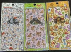 【匿名配送】Disneyプチドロップステッカー プー バンビ 101匹 ３枚
