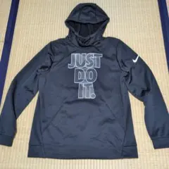 【美品✨】Nike フード付きパーカー JUST DO IT.ブラックLサイズ