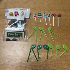 お弁当　ピック　トーマス　アンパンマン　葉っぱ　学校用具のサムネイル