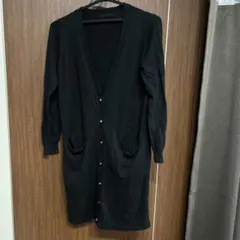 ジーナシス　ロングニットカーディガン ポケット付き　長袖