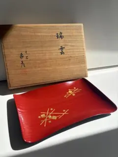 菓子器 平安 象彦 瑞雲 蜻蛉 銀箔 共箱 とんぼ 皿 菓子器 平安 象彦 瑞雲 蜻蛉 銀箔 共箱 とんぼ 皿