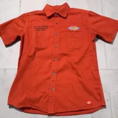 Dickies ワークシャツ オレンジ 半袖　Mのサムネイル