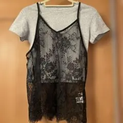 GLOBAL WORK レースキャミソール Mサイズ　Tシャツセット売りのサムネイル