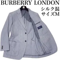 BURBERRY LONDON ヘリンボーン　絹　シルク混　襟裏羊革　ジャケットのサムネイル