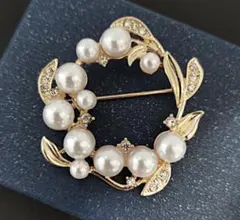 ブローチ　セレモニー　七五三　パール　結婚式　コサージュ　オケージョン　ゴールド