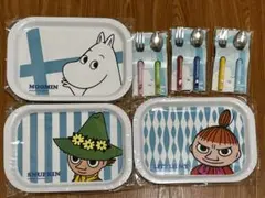 ムーミン　スナフキン　ミイ　メラミントレイ3点・カトラリー3点セット　新品未開封
