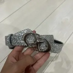 シルバー ラメ ベルト 星型バックルのサムネイル