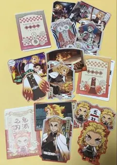 煉獄杏寿郎　猗窩座　鬼滅の刃　ダイカットステッカー