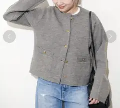 JOURNAL STANDARD ウールミックスコンパクトカーディガン