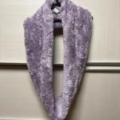 フリーサイズ パープル ネックウォーマー・スヌード