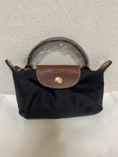 ロンシャン プリアージュ キュイールXS ブラック/ブラウン