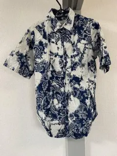 EDITION 半袖シャツ ネイビーとホワイト アロハシャツ