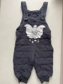ダンボ　グレーのクッションキルトロンパース80㎝