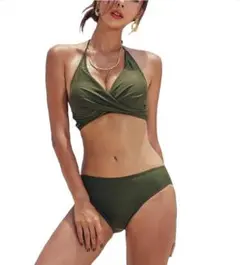 ◆水着◆Mekaton　レディース　ビキニ(セパレート)　　カーキ　Mサイズ