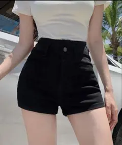 ハイウエスト ショートパンツ ブラックのサムネイル