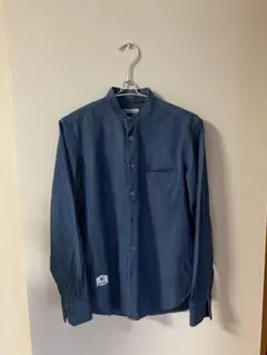 ダンガリー　ノーカラーシャツ　BkT by Brooklyn Tailors
