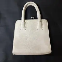 WEGO ホワイト クロコダイル風 ハンドバッグ