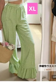 SHEIN　チェックイージーパンツ　XLのサムネイル