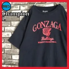 チャンピオン 刺繍目玉 ゴンザガ大学 NCAA カレッジ Tシャツ tシャツ 紺