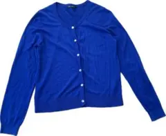 【美品】INGNI イング ロイヤルブルー ビジューボタン カーディガン M