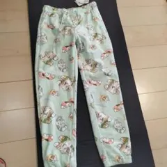 モフサンド　ルームパンツ　ルームウェア　ロングパンツ　あったか　ふわもこ　ねこ