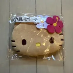 ハローキティ　顔型ポーチ　1番くじ　当たりくじ日焼けキティ サンリオくじ ポーチ