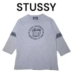 STUSSY　ストックロゴ　ビッグプリント　九分丈　ロンT　ステューシー　古着