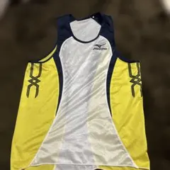 MIZUNO 陸上用シャツ イエロー ホワイト Lサイズのサムネイル