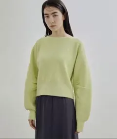 SALON adam et rope バナナスリーブクロップドニットプルオーバーのサムネイル