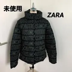 未使用✨ZARA ザラ 総柄パフジャケット 中綿 S黒 緑
