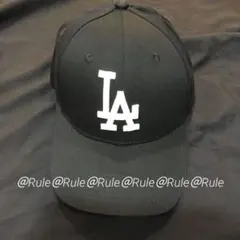 MLB ロサンゼルスドジャース LA ロゴ アジャスタブル キャップ ブラック