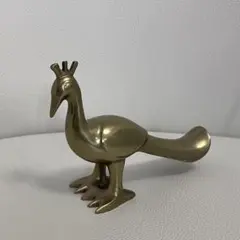 IKEA イケア クジャク 孔雀 オブジェ 置物 ペーパーウエイト ゴールド 鳥