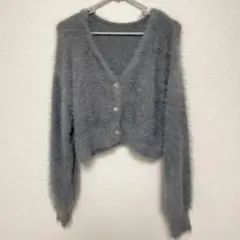 NICE CLAUP カーディガン　グレー