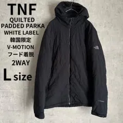 ノースフェイス　マウンテンパーカー　中綿　フード着脱　韓国限定　ブラック　黒　L