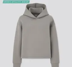 UNIQLO ウルトラストレッチドライスウェットプルパーカ　Ｌグレー