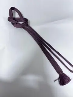 帯締め　小豆色　平組