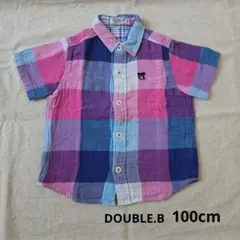 DOUBLE.B Miki House チェックシャツ 100cm